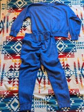 Mono B Blue Sweatsuit Size Large